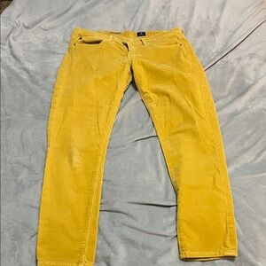 AG Adriano Goldschmied Women's Yellow Skinny Pants